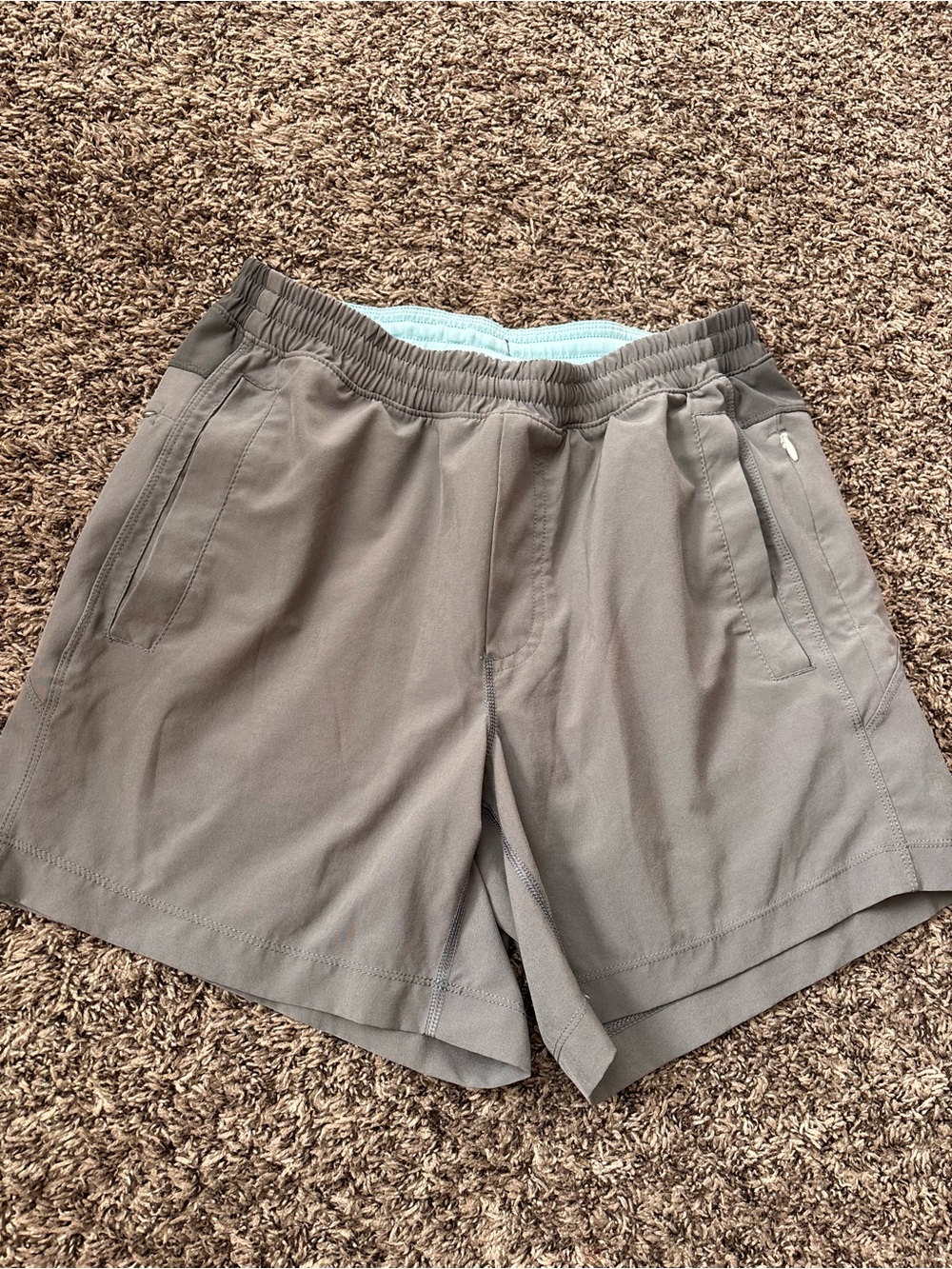 Birddogs Mens Lined Athletic Gym Shorts Grey 6" Inseam Small